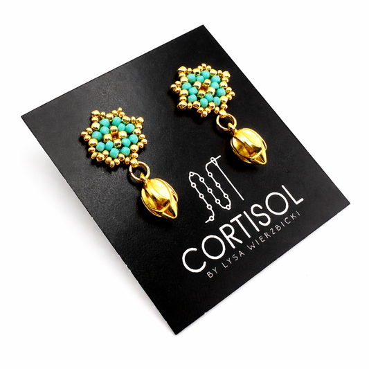 Astrid Earrings - Lotus Drop